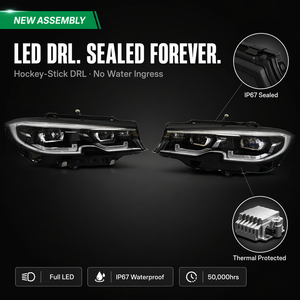 Faro Delantero LED Completo para <span class=keywords><strong>BMW</strong></span> Serie 3 G20 G28 2020-<span class=keywords><strong>2022</strong></span> 320i 330i 330e, Luz Delantera Izquierda y Derecha, OEM 63118496161 63118496162 - Product Image 2