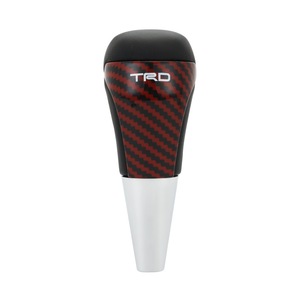 Poignée de levier de vitesses en fibre de carbone pour Toyota Highlander, logo TRD rouge et noir, levier de vitesses ergonomique, accessoire de voiture - Product Image 1