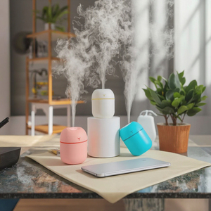 220ML Portable Mini Car air Humidifier Ultrasonic Cool Essential Oil Diffusers Cheap China Wholesale Desktop <b>Usb</b> air Humidifier - Product Image 2