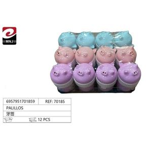 Palillos Toothpicks Holder Pig Design 12 Pcs Colorful Cute For Party Decorations - Product Image 2