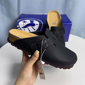 Sabots et mules de créateur en liège et cuir véritable, style <span class=keywords><strong>Birkenstock</strong></span>, pour femmes et hommes, de haute qualité, antidérapants, en <span class=keywords><strong>daim</strong></span>, pour la plage - Product Image 2