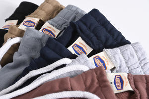 Wholesale Solid Casual Woolen Elastic Waist Cargo Custom Mesh Jogger <b>Shorts</b> <b>for</b> <b>Men</b> - Product Image 5