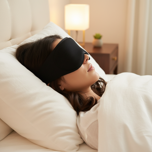 Masque de sommeil lesté à billes, en mousse à mémoire de forme 3D, avec coupelles profilées, occultation totale de la lumière, vente chaude - Product Image 1