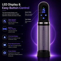 Automatische Elektrische Penispumpe Männlicher Vakuum-Saugmassager Verzögerung Vergrößerung LED-Anzeige Masturbation Erwachsenen-Sexspielzeug für Männer