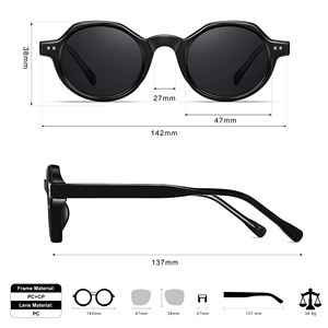 Moda de gama alta Retro moda UV400 gafas de sol estilo europeo americano hombres mujeres propiónico ácido aguja protección coloreada - Product Image 2