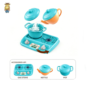 Ensemble de jeu 3 pièces écologique pour enfants en paille de blé : autocuiseur, bouilloire et réchaud à gaz - Product Image 2