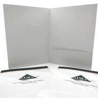 Carpeta Vertical de 229*305mm con un Solo Bolsillo y Ranura para Tarjetas, Papel Cobre de 300g, Impresión de Logotipo Personalizado, Carpeta de Presentación
