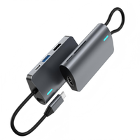 Station d'accueil USB-C OEM HDMI 2.0 4K 60Hz 100W PD RJ45 (1000 Mbps) Hub/USB 3.0 5 Gbps avec rangement de câbles et adaptateur MST pour MacBook/ordinateur portable