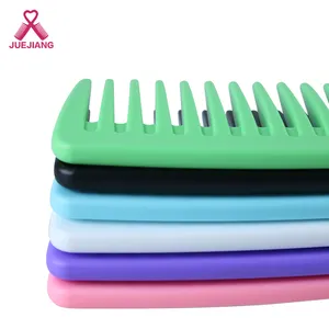 11 видов цветов оптовая продажа изготовленным на заказ логосом Detangling душ расческа для волос из термостойкого большой пластмассовый контейнер для волос широкий зуб расческа для волос парик
