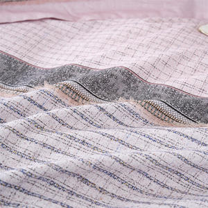 Parure de lit rayée 100 % coton Duoximeimiankang, hiver automne, quatre pièces, respirante, lavable en machine - Product Image 1