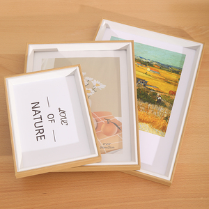 מוצר חדש שילוב צבע כפול פשוט ואופנתי אמנות קיר mdf mdf מסגרת תמונות רב-גודל שולחן עבודה אנכי - Product Image 2