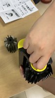 Ensemble de brosses de nettoyage automatique rotatives à vapeur pour barbecue électrique domestique 3 pièces en acier inoxydable, résistant à la chaleur et antiadhésif, de haute qualité