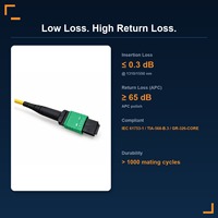 Cable de Fibra Óptica Trunk G657A1 SM OS2 LSZH de 3.0mm, 12 Hilos MPO/APC a MPO/APC, para Centros de Datos 400G 800G (CPR CCA DCA)