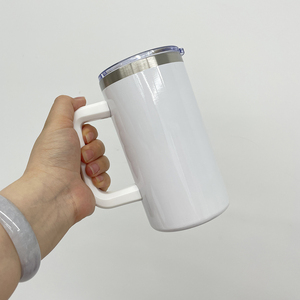 Tasse à café en acier inoxydable 20oz sans Bpa macaron bonbons sublimation blancs gobelet avec poignée amovible couvercles coulissants US New Arrival - Product Image 2