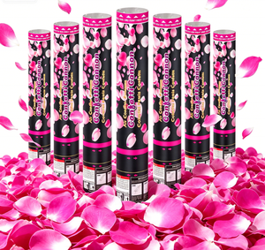 Confeti Biodegradable de Pétalos de Rosa para Bodas Sostenibles, 60 cm, Pétalos de Flores Reales, Lanzador de Confeti Ecológico - Product Image 1