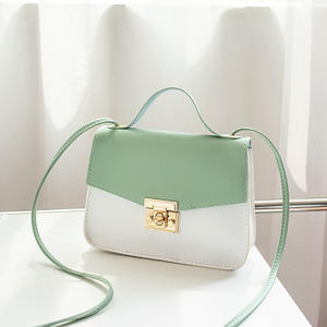 Fashion Contrasting Women's <b>Bag</b> Sweet <b>Small</b> square <b>Bag</b> Drawstring Slant <b>Shoulder</b> <b>Bag</b>.Z0264 - Product Image 6