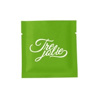 MOQ 500 pièces Emballage recyclable Sachet thermoscellé à trois soudures Emballage personnalisé Sachet en Mylar pour échantillons de thé et de café