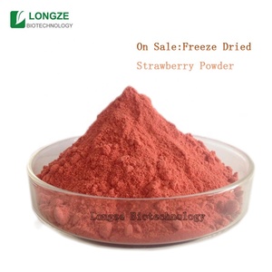 Longze extrait de poudre de fraise biologique de qualité alimentaire fruits solubles cultivés dans la bouteille emballage de récipient en verre de tambour - Product Image 4