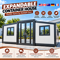 Maison conteneur modulaire extensible de 20 pieds, design compact, excellent rapport qualité-prix, pour la vie en famille