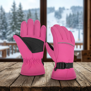 Guantes de esquí y snowboard térmicos, impermeables, cortavientos, con logotipo personalizado, pantalla táctil, correa de muñeca ajustable, poliéster - Product Image 3