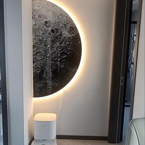 Arte Mural Minimalista Moderno de Lujo con Diseño de Planeta, Pintura Luminosa LED Impresa en Cristal de Porcelana, Decoración para el Hogar - Product Image 6