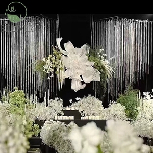 Decorazione per tenda con perline in acrilico per matrimonio soffitto sospeso hotel <span class=keywords><strong>sala</strong></span> per banchetti con tenda ad anello finita decorazione di sfondo - Product Image 5