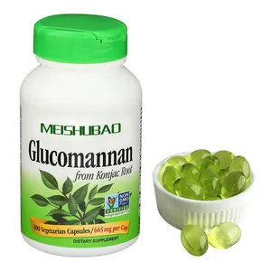 GMP Certified Glucomannan Konjac Root softgel capsule in bottle/blister for supports weight loss and keep fit