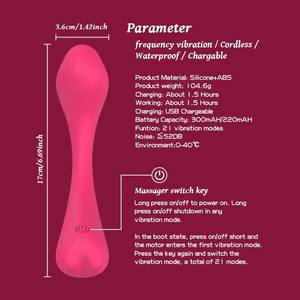 Vibratore Punto G Flessibile in Silicone, Potente Stimolatore Clitorideo, Massaggiatore Personale per Masturbazione Femminile, Giocattolo Sessuale - Product Image 6