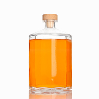 Unique Octogone Grand Volume 500ml 1000ml Clair Vide Aroma Home Diffuseur Reed Bouteilles En Verre De Luxe
