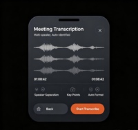 Enregistreur vocal IA ultra-mince format carte de crédit, prise de notes intelligente avec transcription vocale et résumé de réunion IA BT