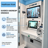 Kiosque en libre-service, kiosque de santé, kiosque de télémédecine, écran tactile, diagnostic à distance pour hôpital, clinique, pharmacie