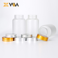 Bouteille en plastique de 200 ml pour compléments alimentaires, personnalisable, avec finition mate givrée et logo sur mesure