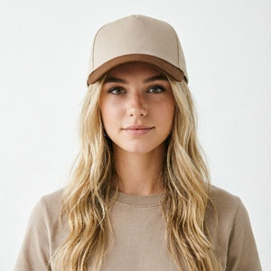 Wholesale Custom Classic A-Frame Two Tone 5-Panel Snapback Hat Lightweight Dad Golf Hat <b>Plain</b> Low-Profile Fit Baseball <b>Cap</b> - Product Image 3