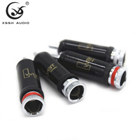 Adaptor Jack RCA Pria Berlapis Rhodium YIVO XSSH Konektor Audio Video HIFI Kelas Atas TV Tuner RCA Output Plugs DIY OEM ODM