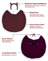 Costumes de Noël pour chiens - Design confortable de renne pour chiens de petite/moyenne/grande taille |   Vêtements pour animaux de compagnie pour séance photo de fête de Noël