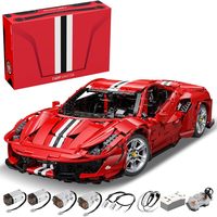Cada C61042 MOC 1:8 GTE 488 Véhicule RC Rouge Super Sport Voiture de Course Italienne Modèle de Présentation Kits Cadeau pour Adultes Ensembles de Blocs de Construction