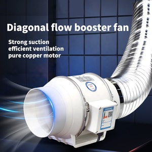 Kipas ekstraktor saluran aliran campuran Air segar Super senyap dengan pengendali kecepatan variabel - Product Image 2