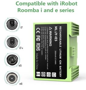 Batería de repuesto de iones de litio de 14,4 V <span class=keywords><strong>y</strong></span> 2600mAh para aspiradora <span class=keywords><strong>Roomba</strong></span> E5 E6 i7 i7 + Series - Product Image 5
