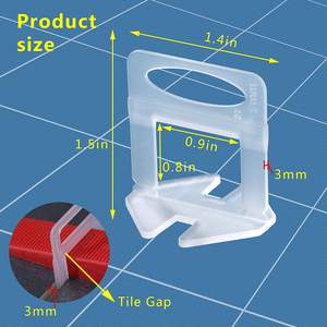 Niveleur de <span class=keywords><strong>sol</strong></span> en porcelaine de 3mm Système de nivellement de carreaux de céramique Matériau pp Système de nivellement automatique Espacement de carreaux Cale croisée - Product Image 2