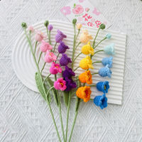 Bouquet de lys du val d'Avon au crochet pour la fête des mères et Pâques - Couleur et taille personnalisables - Cadeau floral respectueux de l'environnement