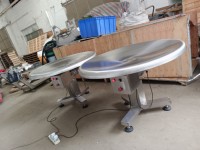 Accumulateur rotatif à plateau tournant à vitesse réglable, Table d'emballage tournante de collecte d'accumulation pour sacs finis