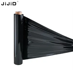 JiJiD Hand Stretch folie Schrumpf folie 18 "X 1500 Ft Schwarz Plastikfolie