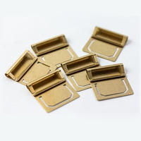 6 Stks/pak Retro Koperen Memo Clips Kantoorbenodigdheden Briefpapier Bookmark Metalen Messing Index Klem Label Clip Papier Clips 2.8Cm * 2.7Cm