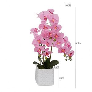 Maceta Decorativa con Orquídeas Artificiales, Elegantes Macetas de Orquídeas para Jardín - Product Image 5