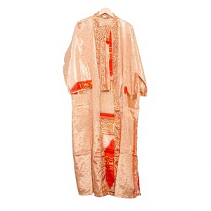 Kimono de Seda 100% para Mujer, Multicolor, Suave, Transpirable, Largo, Tipo Túnica, con Parches - Product Image 1