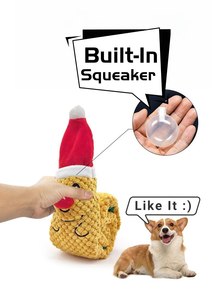 Venta al por mayor personalizado Navidad alce Caracol Snuffle felpa Squeak mascota masticar tratar perro juguete - Product Image 5