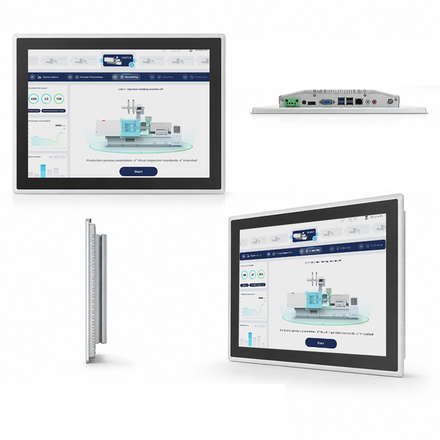 IP65 Waterproof 15.6" 19"  Industrial Touch Screen Monitor Fully Enclosed Aluminum Alloy Panel Mount Android PC for Factory