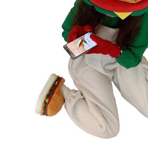 Pantuflas de Algodón Divertidas y Lindas con Forma de Hamburguesa, Estilo Unisex, Creativas, Forradas de Felpa, Cálidas, para Parejas, Pantuflas de Algodón para el Hogar - Product Image 6