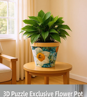 Pot de fleurs 3D style européen, vase en plastique, kit de bricolage, artisanat écologique, art déco, décoration moderne pour la maison, pour les amateurs de fleurs, fête des mères