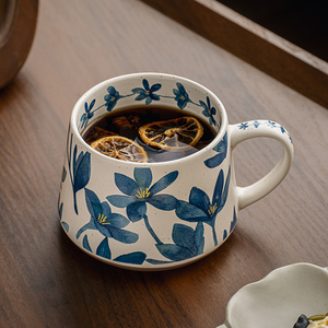Taza de Café de Cerámica Moderna con Diseño de Nicho de Flores Personalizado al por Mayor, para Fiestas, 401-500 ml, Apta para Lavavajillas y Microondas - Product Image 4